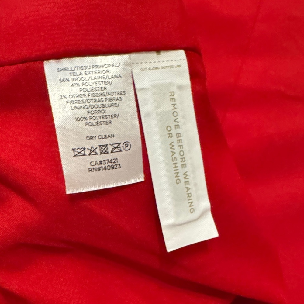 LOFT Women's Vibrant Red Trench Coat - Picture 3 of 3